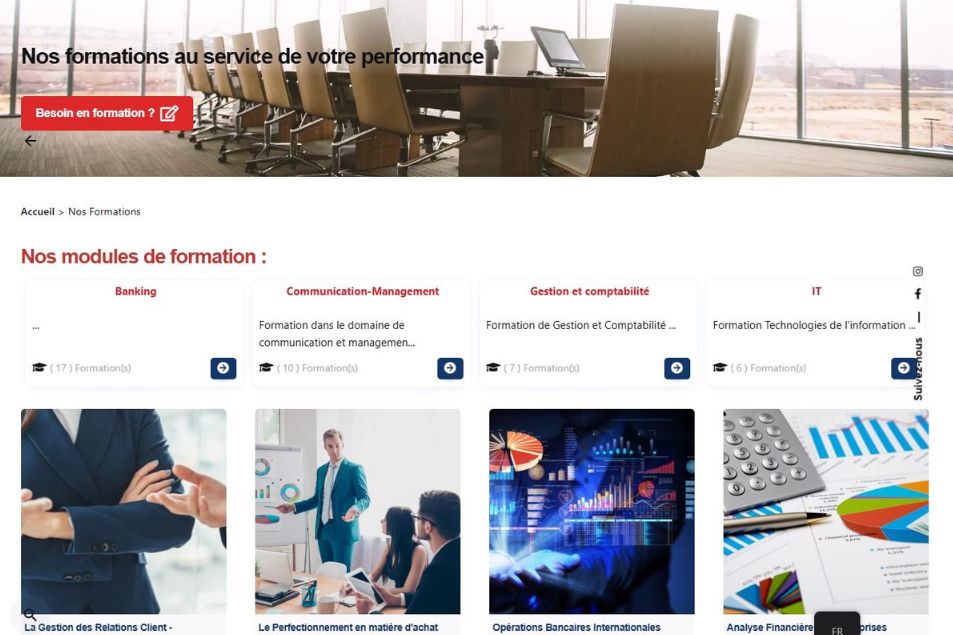 capteur écran de site web FODEP