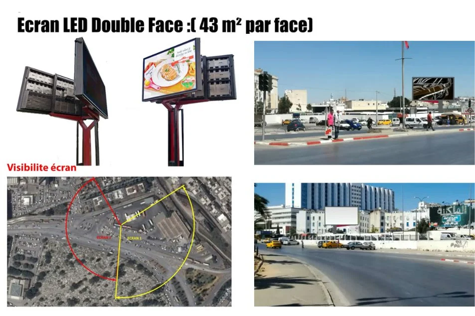 panneaux publicité dans la rue